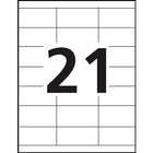 Avery Étiquettes d'expédition blanches pour copieur 45008, 2 13/16 po x 1 1/2 po, paq./2100-Créez une feuille maîtresse une seule fois et produisez le nombre d'étiquettes désiré