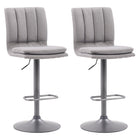 CorLiving - Tabouret de bar touffeté réglable tapissé gris Palmer - lot de 2-Recouvert d'un tissu touffeté durable gris