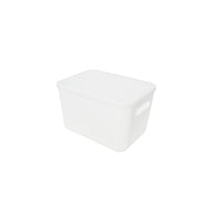Gry Mattr - Boîte de rangement avec couvercle de 10,45 x 7,3 x 6,5 po - petite - blanche-La construction en plastique offre une protection contre l’humidité et d’autres dommages potentiels