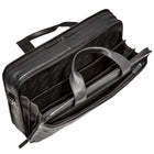 Mancini - Porte-documents à fermeture éclair pour portable 15.6 po / tablette Milan - 16.5" x 6" x 13" -Noir-Compartiment pour dossiers et documents