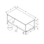 Monarch Specialties - 3800 Table De Salon - 40 po L/Blanc/Metal Argent-Monarch Specialties est un chef de file du meuble et de la decoration interieure, developpant des produits qui offrent une valeur et un style exceptionnels depuis plus de 50 ans; votre achat sera bien emballe pour la protection et pour faciliter la livraison en temps opportun.