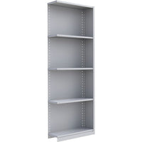 Metalware – Étagère enclenchable RK434, 5 tablettes, 36 x 24 x 100 po, gris pâle-Système de tablettes ajustables offrant un espace de rangement solide, mais économique qui convient à vos besoins