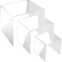 Supports universels pour étalage, grand format carré, 4 po, 6 po, 8 po, ensemble de 3, paq./2 ensembles -Parfaits pour étaler des articles de détail de grande taille