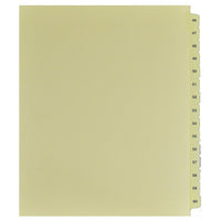 Mark Maker – Onglets séparateurs juridiques beiges, 1/15 onglets, format lettre, sans trous, numéros 46 à 15-Onglets séparateurs beiges, 1/15 onglets