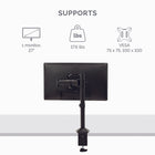 Bras pour un ecran Basic Tech (8057601)-Changez d'angle de vue sans effort avec une portee de 2,5 po à 27 po et reglage en hauteur de 3,5 po à 16,5 po.