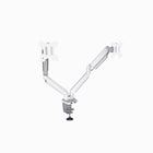 Fellowes - Support articule pour deux moniteurs serie Platinum, blanc-Dimensions : 37,37 po l x 23,25 po H x 4,5 po P