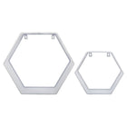 Truu Design - Étagères murales flottantes décoratives – Hexagone-L: 12"L x 13.75"H x 7.25"W / S: 8.5"L x 9.75"H x 6.25"W