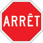 SCN Industrial - Panneau De Signalisation « Arrêt », 24po x 24po, Aluminium, Français-Type d'affichage Boulonné