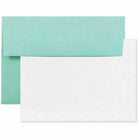 JAM Paper - Ensemble de cartes de vœux vierges, format A2, 4,375 po x 5,75 po, bleu aqua, paquet de 25-Couleur : bleu aqua recyclé.