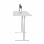 Uncaged Ergonomics - 60 po Rise Up Bureau assis-debout électrique à hauteur réglable - Blanc-Taille du bureau 60 x 30 po