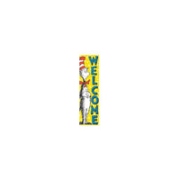 Eureka – Bannière verticale « Welcome », Le Chat dans le Chapeau (UE-849664)-Taille : 45 long. x 12 larg. (po)