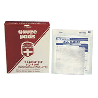 Tampons de gaze stériles, 4 x 4 po, paquet de 125-Tampons de gaze stériles de type Vii USP, 12 épaisseurs