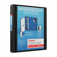 Staples - Reliure Better Binder, 1 1/2 po, noir-Plus résistante et plus facile à utiliser