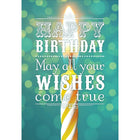 Millbrook Studios – Cartes et enveloppes, Happy Birthday May All Your Wishes Come True, 5 3/8 x 7 3/4 po, 18/pqt (06266)-Imprimées sur papier cartonné non couché