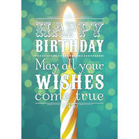 Millbrook Studios – Cartes et enveloppes, Happy Birthday May All Your Wishes Come True, 5 3/8 x 7 3/4 po, 18/pqt (06266)-Imprimées sur papier cartonné non couché