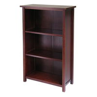 Winsome – Étagère de rangement Milan ou bibliothèque à 4 niveaux, moyen, noyer antique-Cette étagère spacieuse est idéale pour y placer vos trésors ou vos livres