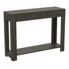 Safdie & Co. 40L Table Console - Bois Gris Foncé 2 Tirroirs 1 Étagère-Embellissez votre entrée, votre couloir ou votre salon avec cette console de style moderne.