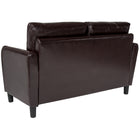 Flash Furniture – Canapé capitonné Candler Park, brun-Coussin de dossier en vrac