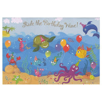 Rosedale – Cartes de souhaits et enveloppes pour jeune garçon, Ride the Birthday Wave!, 5 1/2 x 8 po, 12/paquet (15908)-Imprimées sur du papier cartonné non couché de haute qualité