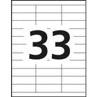 Avery 45004 Étiquettes d'adresse pour copieur, blanches, 2-13/16" x 1", 3,300/pqt-Les feuilles 8-1/2" x 11" avancent automatiquemen dans les copieurs