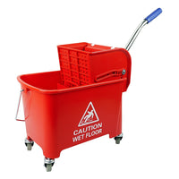 Ensemble seau et tordeur à pression latérale – 21 L (5 gal) – Rouge-12” de hauteur