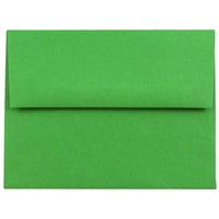 JAM Paper - Enveloppes d'invitation Brite Hue recyclées, fermeture gommée, 4 3/8 po x 5 3/4 po, vert Noël, paq./100-Vert Noël