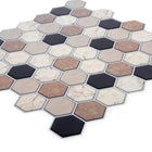 CTG Brands Hexagon Wall Tile, 10" x 10", Grey Stone, 6 Pack-Carreaux de qualité supérieure: les carreaux de dosseret mural à peler et coller sont faits de plastique PVC de haute qualité, durable et écologique, résistant à l'eau et à la moisissure qui ne jaunit jamais avec le temps
