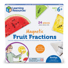 Learning Resources - Fractions magnétiques de fruits-big fruit, big learning : Mesurant 8 « de diamètre, les 6 jouets d'enseignement des mathématiques de cet ensemble se décomposent chacun en combos de fractions uniques, de l'entier aux moitiés aux huitièmes !