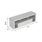Safdie & Co. 59L Meuble Tv - Taupe Foncé 1 Tirroir 5 Étagères-Garde tous vos médias électroniques et multimédias organisés et stockés