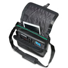 Mancini - Sac messager pour ordinateur portable/tablette de 12 po avec poche anti-RFID - noir-Dimensions : 12 x 12 x 3 po