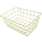 Cathay Importers - 12"W x 8"D x 5.5"H, Paniers treillis métalique d’or rectangulaire, Paq./3-Finition d’or lisse