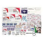 Trousse de premiers soins Deluxe First Aid Central règlementaire pour l'Ontario - Section 8 - 1-5 personnes-Emballée dans un boîtier en plastique mural durable avec logo de premiers soins bilingue.