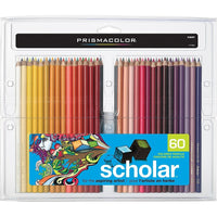 Prismacolor Crayons de couleur Scholar - paquet de 60-Prismacolor Scholar reconnaît que la formation des artistes nécessite des besoins spéciaux en fait de choix de crayons à colorier