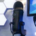 Blue Yeti USB Condenser Microphone - Blackout-Plug 'n Play: Set up the computer microphone in seconds with the included desktop stand or connect directly to a mic stand or boom arm and instantly start recording and streaming on Mac or PC