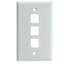Digiwave – Plaque murale Keystone, 3 fentes, 5 x 3 x 1 (po), blanc-Compatible avec n’importe quelle prise Keystone