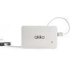 Akiko - Batterie externe à 2 ports de 9000 mAh, 5 x 3 po, blanc-Puissance de recharge de 9000 mAh, offrant à votre téléphone assez d’énergie pour qu’il continue de fonctionner (de 3 à 4 charges complètes pour votre iPhone 5 ou 2 à 3 charges pour Samsung Galaxy S4, S3). Protections intégrées contre les courts-circuits, la surcharge et la surchauffe pour une charge sécuritaire, fiable et rapide pendant les déplacements