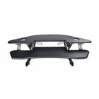 Rocelco - Élévateur de bureau d'angle réglable assis/debout de 46 po avec support pour double écran - Noir-CADR a une surface de travail extra large de 46" et 24" de profondeur