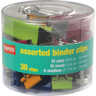 Staples - Pinces relieuses, couleurs et tailles classiques, paquet de 30-Couleurs et tailles classiques