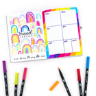 Tombow - Stylos à double pointe, couleurs vives, paq./10-La pointe ogive crée des traits uniformes