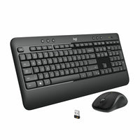 Logitech - Ensemble de clavier et souris sans fil MK540 - anglais-Expérience familière, frappez avec facilité et confort sur ce clavier sans fil taille standard, réducteur de bruit, repose poignet, résistant aux éclaboussures, pieds d’inclinaison ajustables.