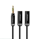 Xtreme - Mini répartiteur audio 3,5 mm métallique XAC9-0112-A13, 3 pi-Blindage métallique pour une qualité audio optimale