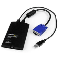 StarTech Adaptateur crash cart pour PC portable Console KVM vers USB 2.0 avec transfert de fichier et acquisition vidéo-Empreinte compacte grâce aux câbles KVM intégrés