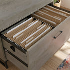 Sauder - La Collection Tremont Row Classeur lateral - Finition Mystic Oak-Finition Mystic Oak avec accents blancs.