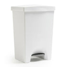 Mistral − Poubelle iCanMC à pédale avec doublure amovible − 50 litres − blanc-Poubelles à pédale