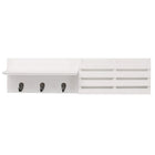 Sydney – Étagère murale et porte-courrier, 24 larg. X 4,25 prof. X 6 haut. (po), 3 crochets en métal, blanc (FN00377-5INT)-Mesure et capacité de poids: l'étagère flottante mesure 61cm L x 11cm l x 15cm H (24" L x 4,5" L x 6" H). C'est la taille parfaite pour une entrée, un couloir, un foyer, un placard, un vestiaire, une cuisine, des buanderie/salle utilitaire, garages et bureaux . L'étagère murale peut supporter jusqu'à 5,4kg (10 lbs), ce qui vous permet de placer des articles avec un peu plus de poids
