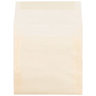 JAM Paper Enveloppes carrées à fermeture gommée, papier vélin translucide, 5 1/2 x 5 1/2 po, ivoire ocre printemps, 100/pqt-Taille : 5 1/2 x 5 1/2 po