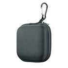 Étui carré pour écouteurs Basic Tech avec mousqueton - Charbon-Léger et durable