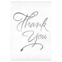 Rosedale – Cartes de souhaits et enveloppes, Formal Thank You, 5 1/2 x 8 po, 12/paquet (17720)-Imprimé sur papier cartonné non couché de haute qualité