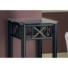 Monarch Specialties - 3078 Table D'Appoint - Metal Noir Avec Verre Trempe-Support robuste et un style élégant