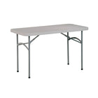 Staples – Table de banquet avec pattes pliantes, 48 po, gris pâle-Résistante aux éclaboussures de café et autres liquides; se nettoie à l'aide d'un linge humide